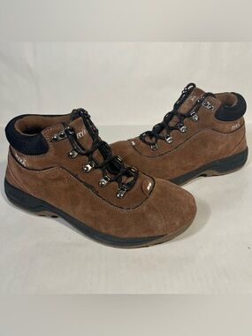 Ryka Terrain Brown Suede Lace-Up Hiking Ankle Boots 10